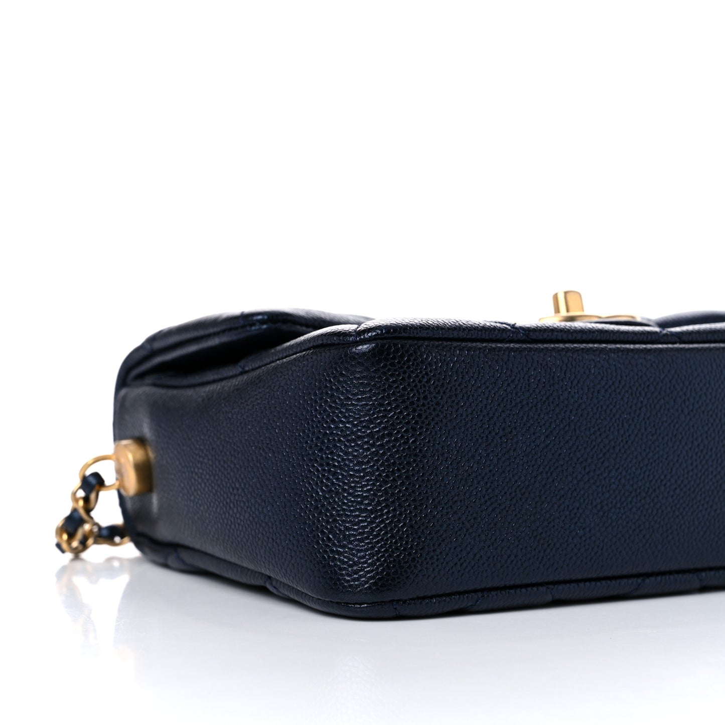 Iridescent Caviar Quilted Mini My Perfect Flap Black