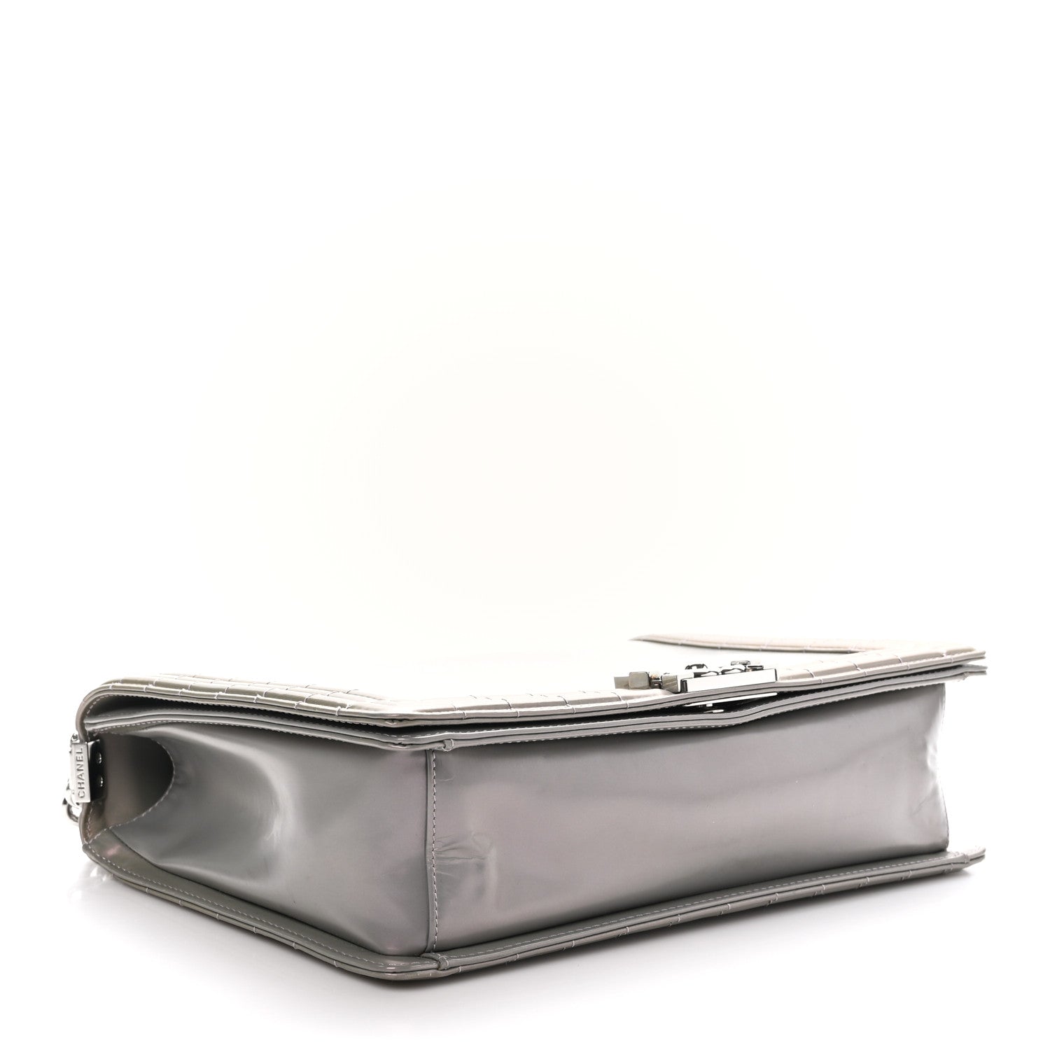 Chanel Glazed Calfskin Large Boy Flap Grey 4 of 10