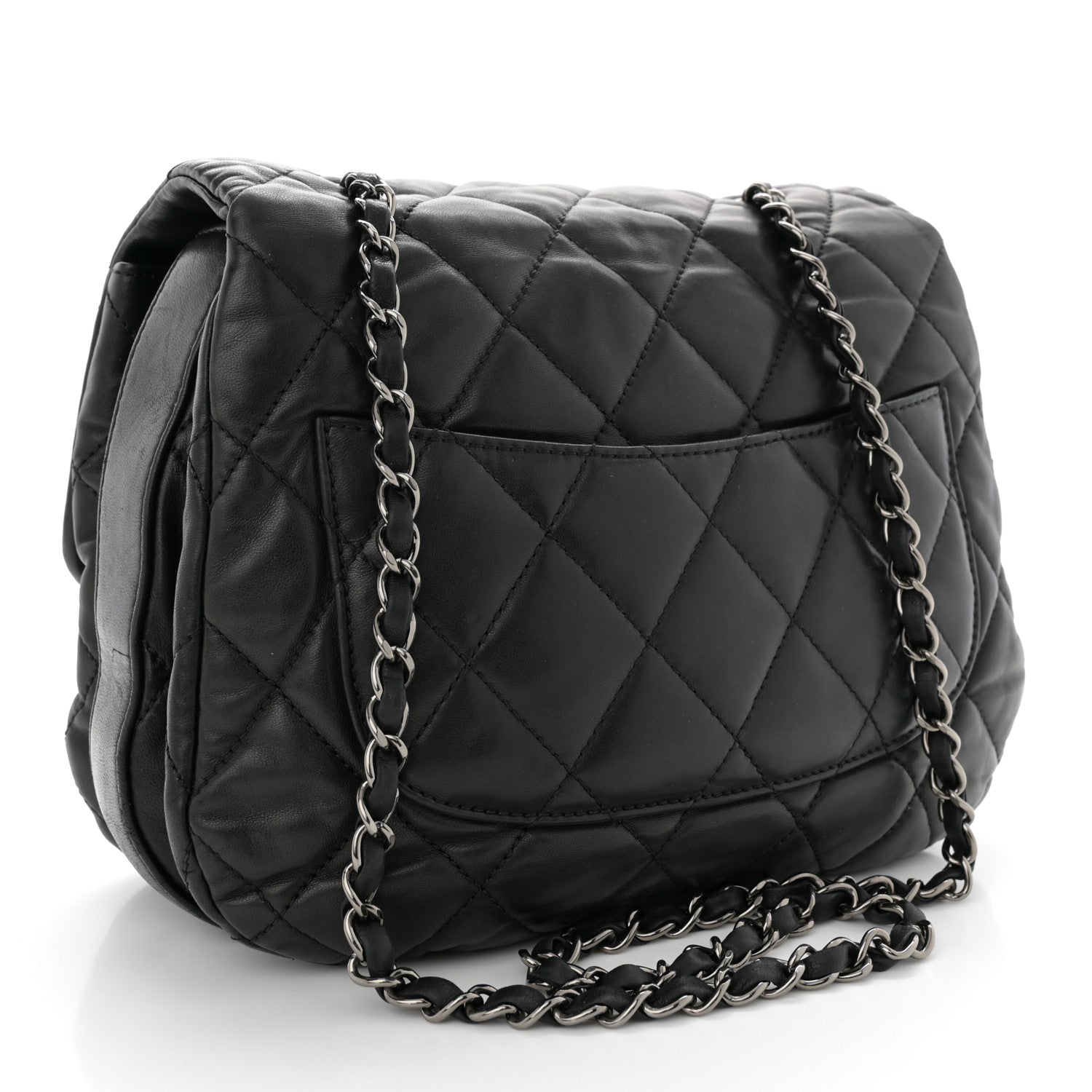Chanel Lambskin Quilted Large Chanel 3 Flap Black 3 of 11