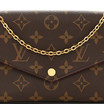 Louis Vuitton Monogram Pochette Felicie Chain Wallet Fuchsia 9 of 11