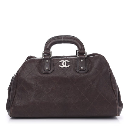 Chanel Caviar Quilted Bowler Tote Brown 1 of 17