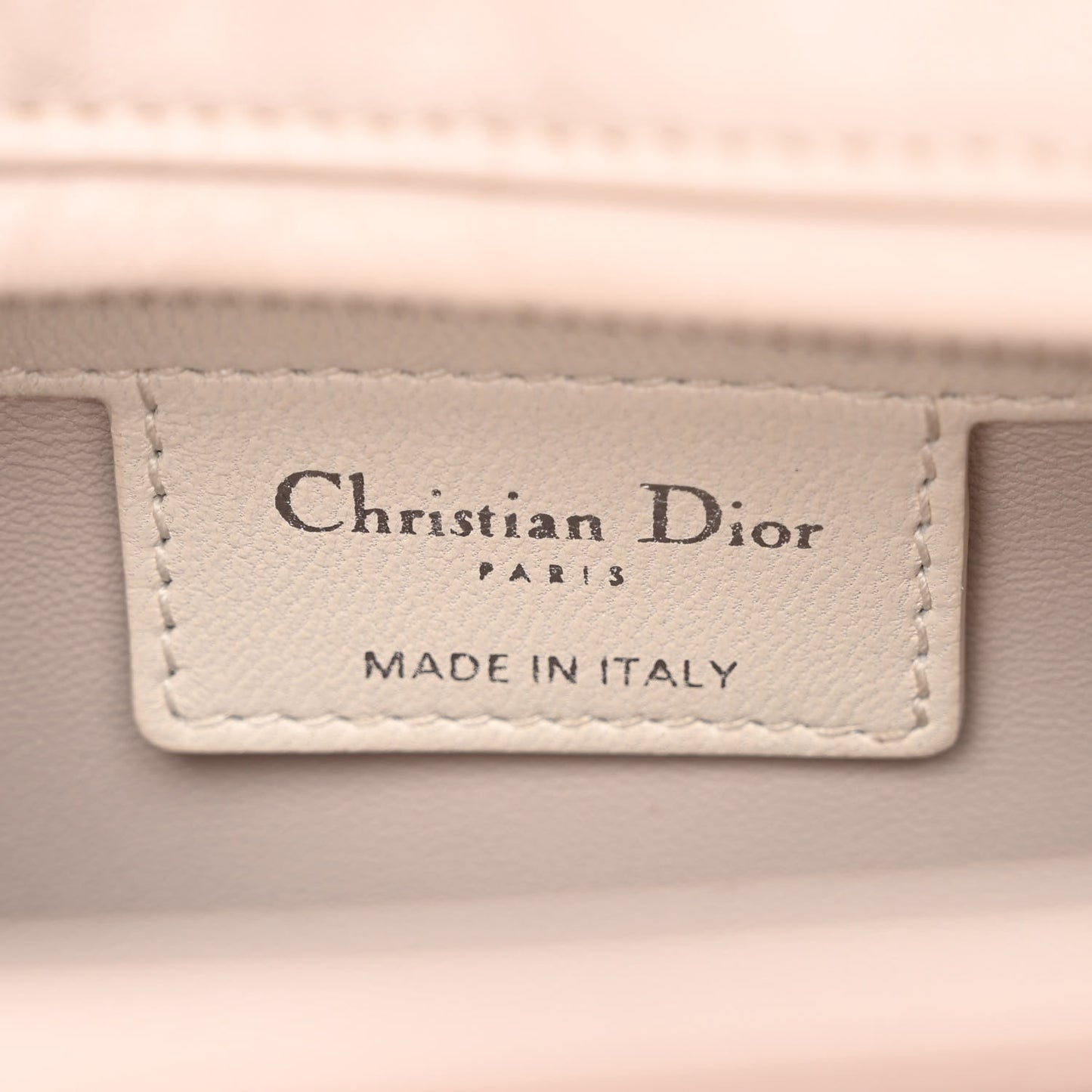 Lambskin Cannage Stitched Small Lady Dior Pink White