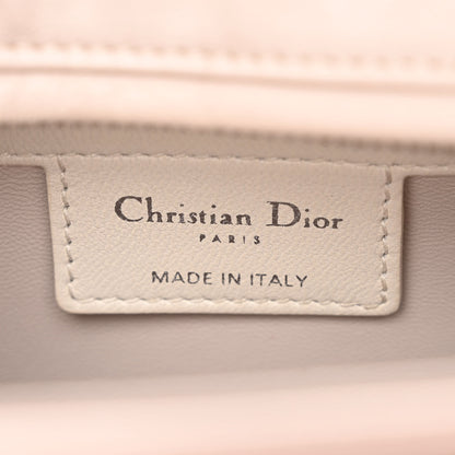 Christian Dior Lambskin Cannage Stitched Small Lady Dior Pink White 6 of 10