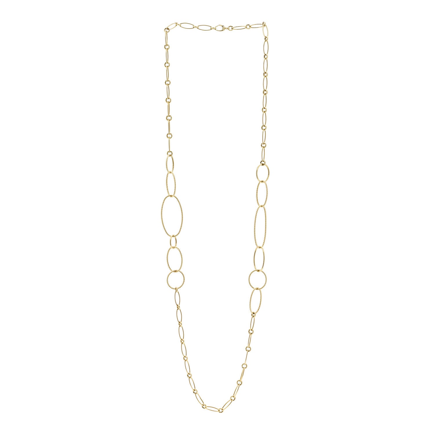 David Yurman 18K Yellow Gold Mobile Link Chain Necklace 36" 3 of 4