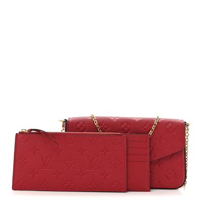 Louis Vuitton Empreinte Pochette Felicie Chain Wallet Scarlet 5 of 25