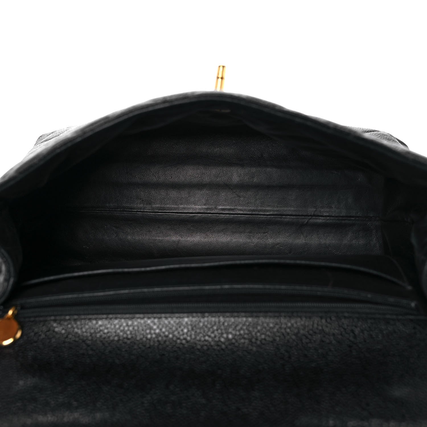 Chanel Caviar Quilted Jumbo Kelly Flap Black 5 of 13