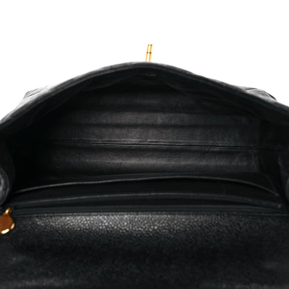 Chanel Caviar Quilted Jumbo Kelly Flap Black 5 of 13