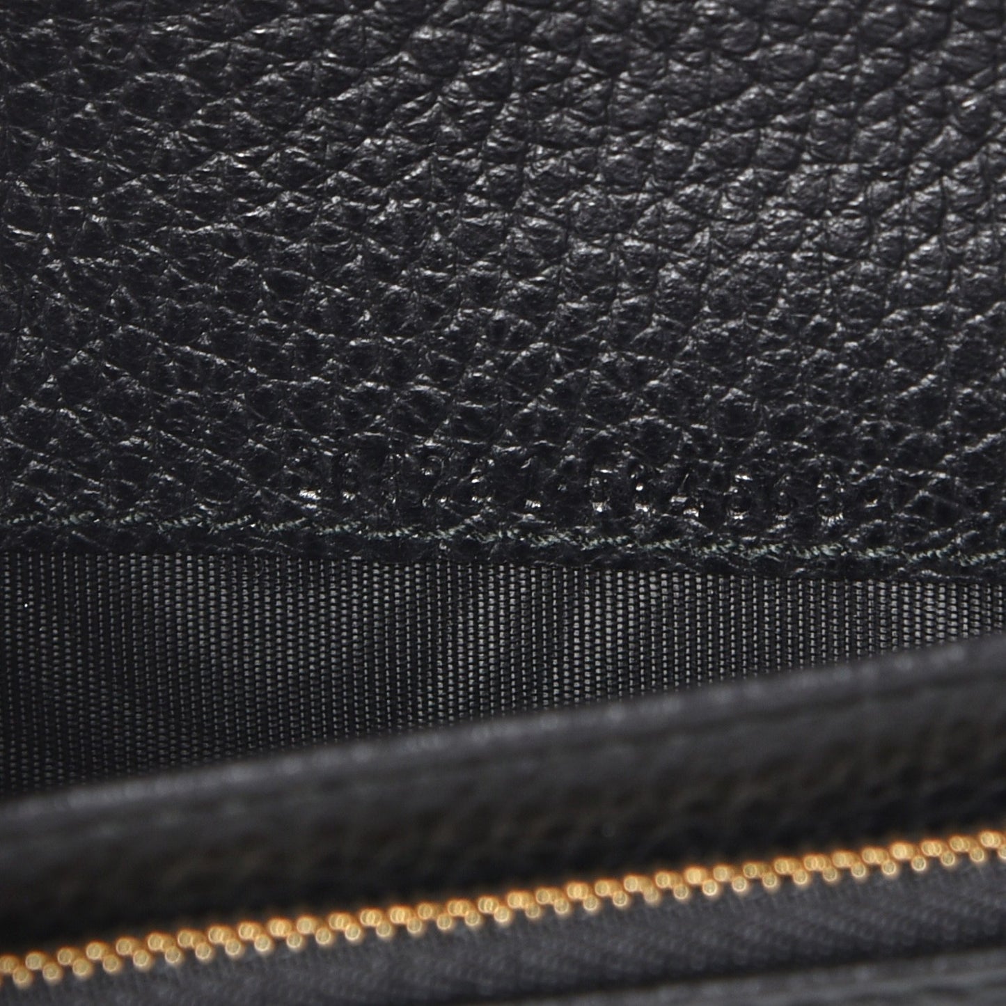 Dollar Calfskin Mini Swing Wallet Bag Black