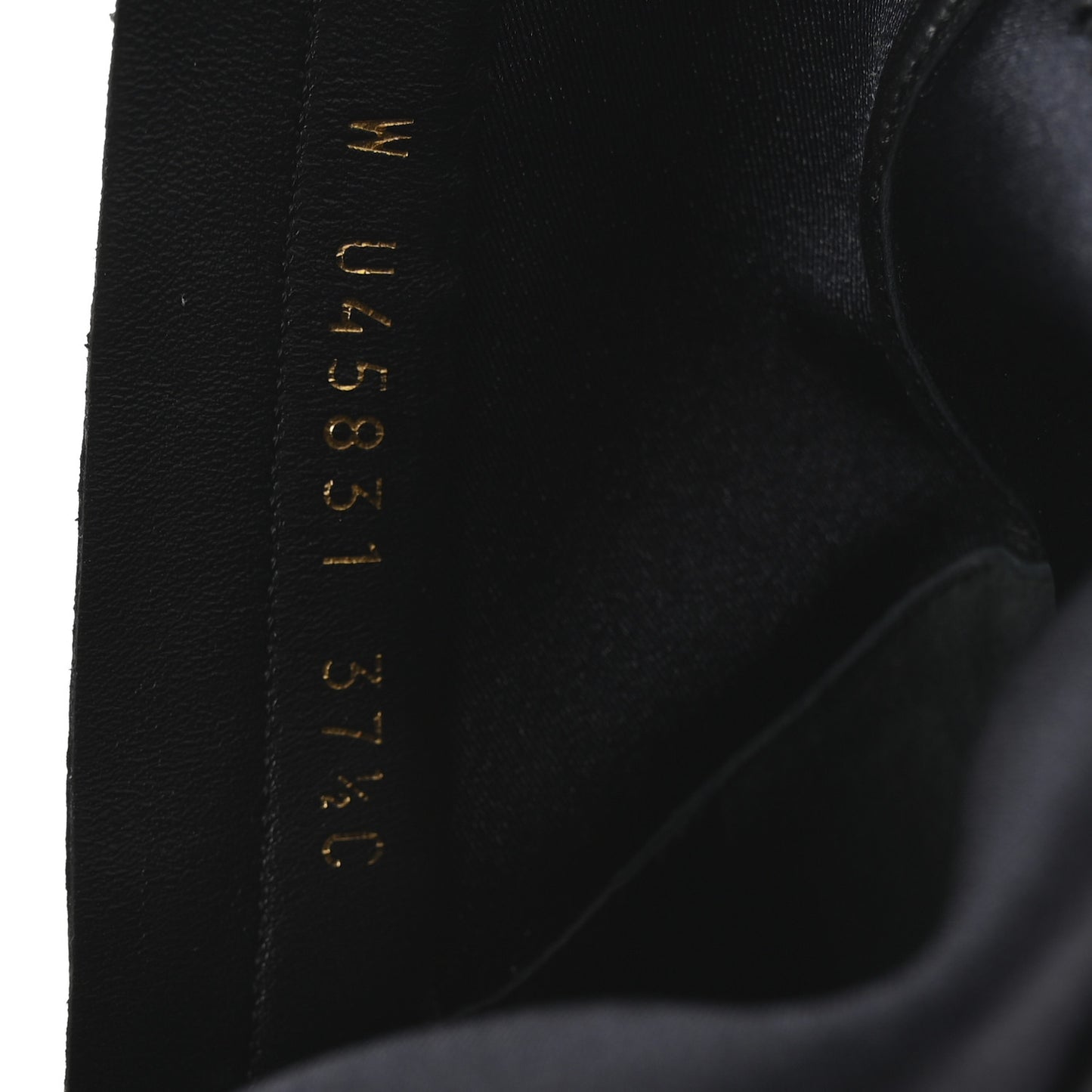 Stretch Lambskin Cap Toe CC Short Boots 37.5 Black