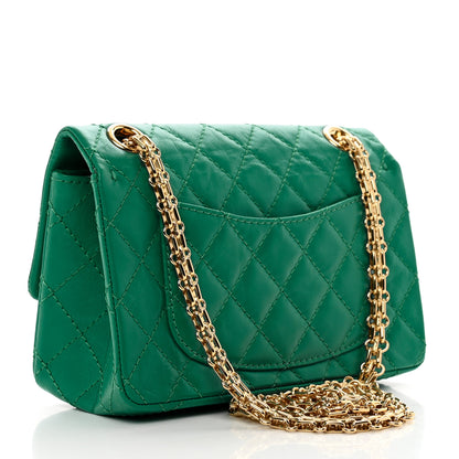 Chanel Aged Calfskin Quilted 2.55 Reissue Mini Flap Green 3 of 9