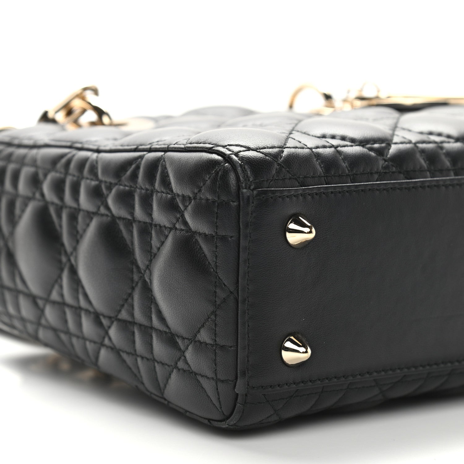 Christian Dior Lambskin Cannage Small Lucky Badges My Lady Dior Black 9 of 12
