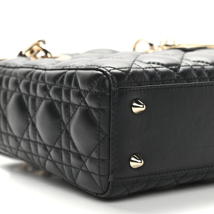 Christian Dior Lambskin Cannage Small Lucky Badges My Lady Dior Black 9 of 12