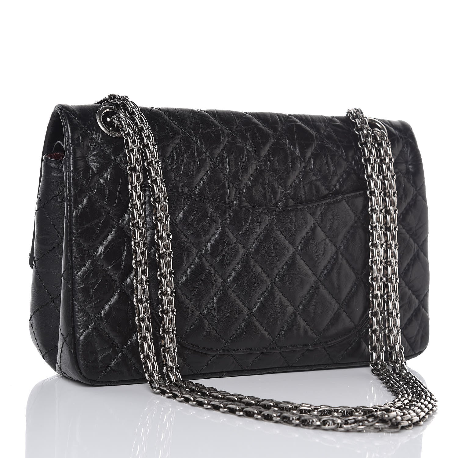 Chanel Aged Calfskin Quilted 2.55 Reissue 225 Flap Black 3 of 10