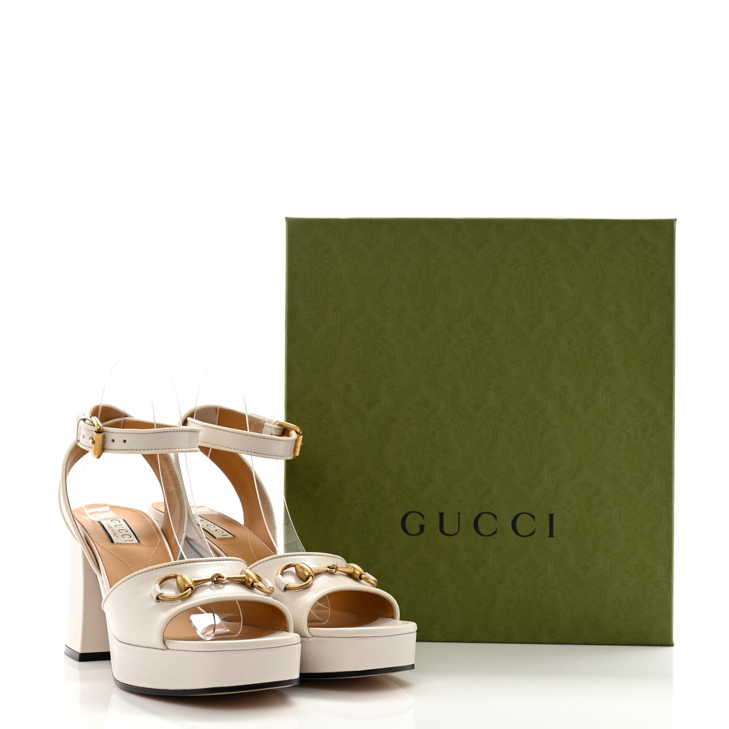 Quentin Granada Kid Horsebit 25/60mm Platform Sandals 39.5 Mystic White