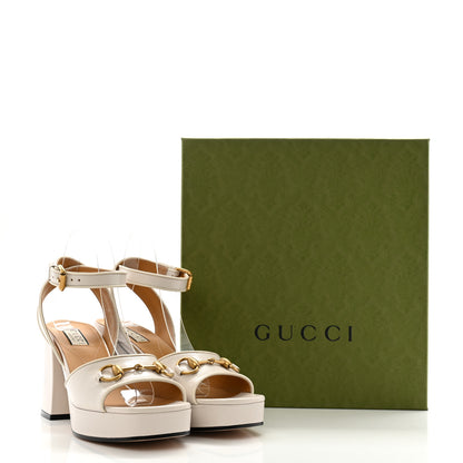 Gucci Quentin Granada Kid Horsebit 25/60mm Platform Sandals 39.5 Mystic White 9 of 9