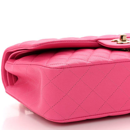 Chanel Caviar Quilted Medium Double Flap Pink 8 of 9