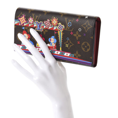 Louis Vuitton Monogram 2020 Christmas Animation Sarah Wallet Coquelicot 2 of 6