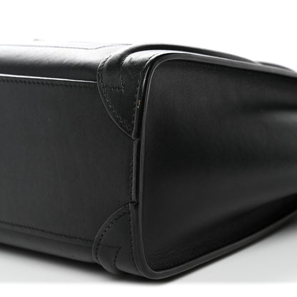 Celine Smooth Calfskin Nano Luggage Black 9 of 10