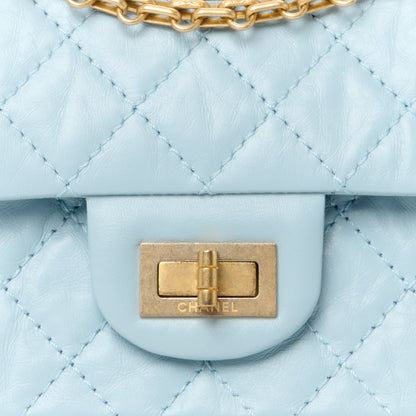 Chanel Aged Calfskin Quilted 2.55 Reissue 225 Flap Light Blue 8 of 10