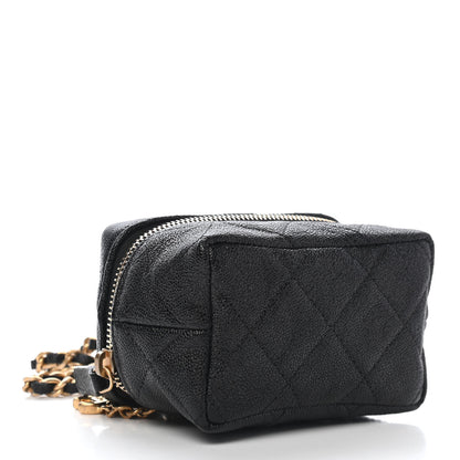 Chanel Caviar Quilted Mini Top Handle Vanity With Chain Black 4 of 9