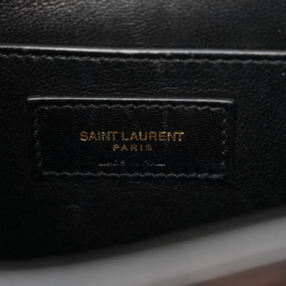 Saint Laurent Patent Matelasse Monogram Large Vicky Chain Bag Black 6 of 13