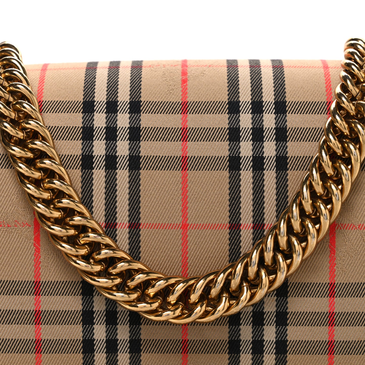 Smooth Calfskin 1983 Knight Check Link Shoulder Bag Silver