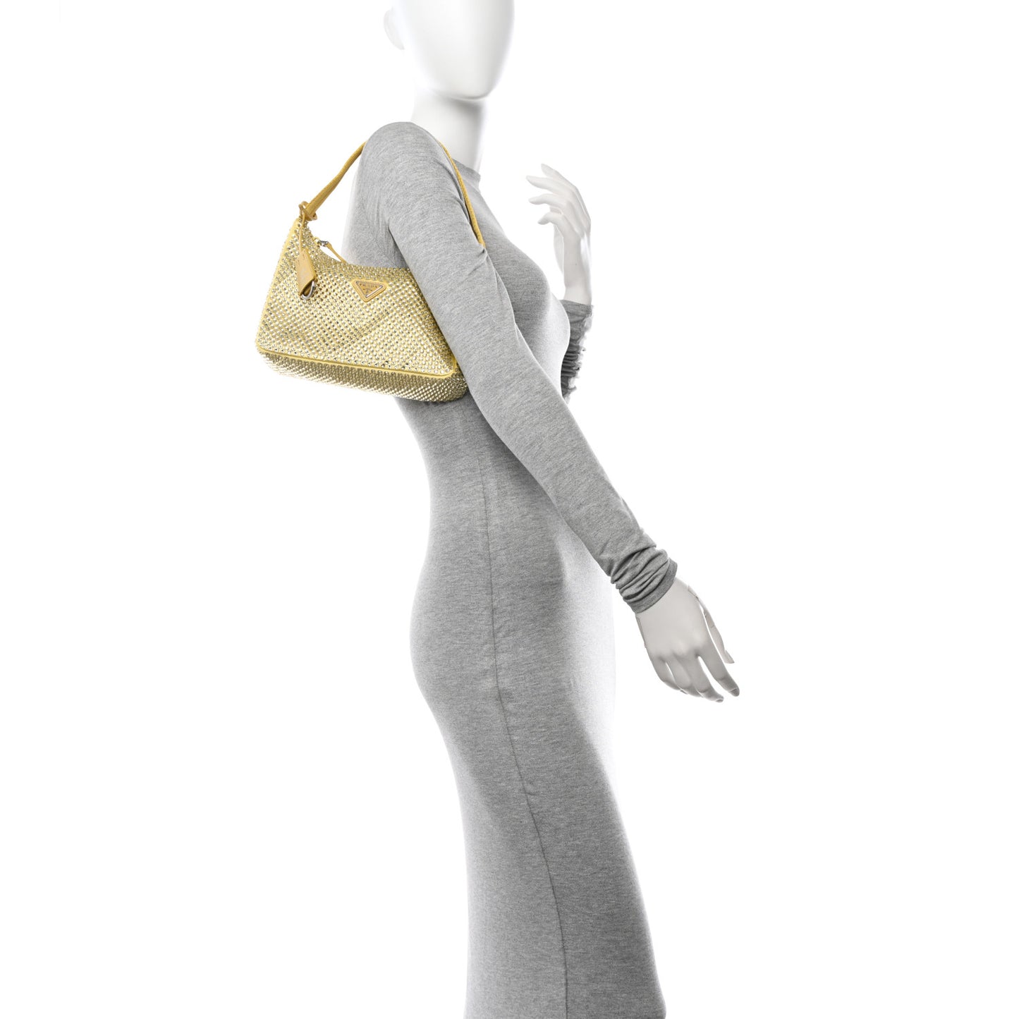 Satin Crystal Mini Re-Edition 2000 Bag Ananas