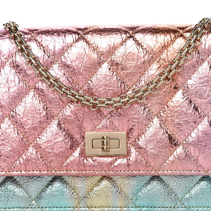 Chanel Metallic Goatskin Quilted 2.55 Reissue Wallet on Chain WOC Multicolor 11 of 11