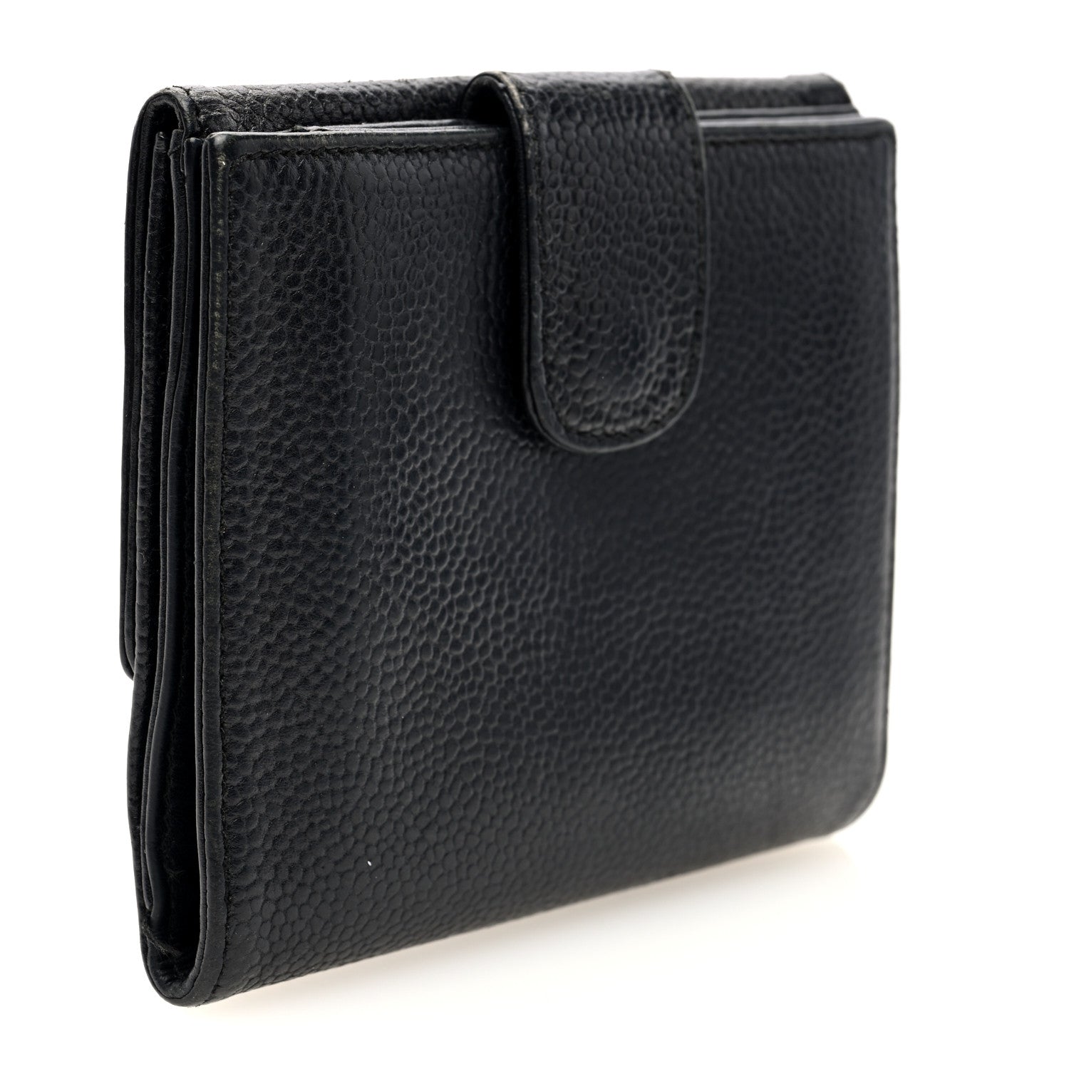 Chanel Caviar Timeless CC Compact French Wallet Black 3 of 7