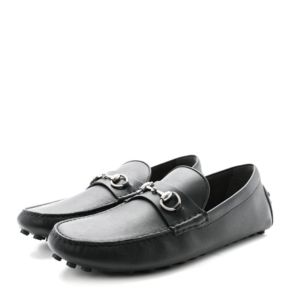 Gucci Soft Clove Calfskin Mens Horsebit Driver Loafers 11 Black 4 of 10