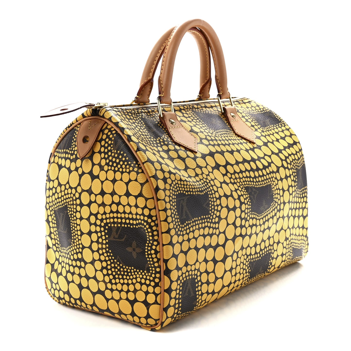Monogram Kusama Town Speedy 30 Yellow