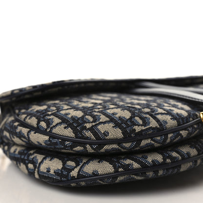 Christian Dior Oblique Saddle Bag Blue 8 of 9