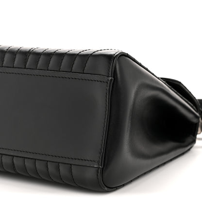 Prada Soft Calfskin Impunture Diagramme Flap Top Handle Bag Black 11 of 15