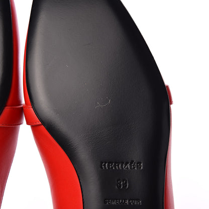 Hermes Calfskin Pegase Ballerina Flats 39 Rouge Piment 12 of 17