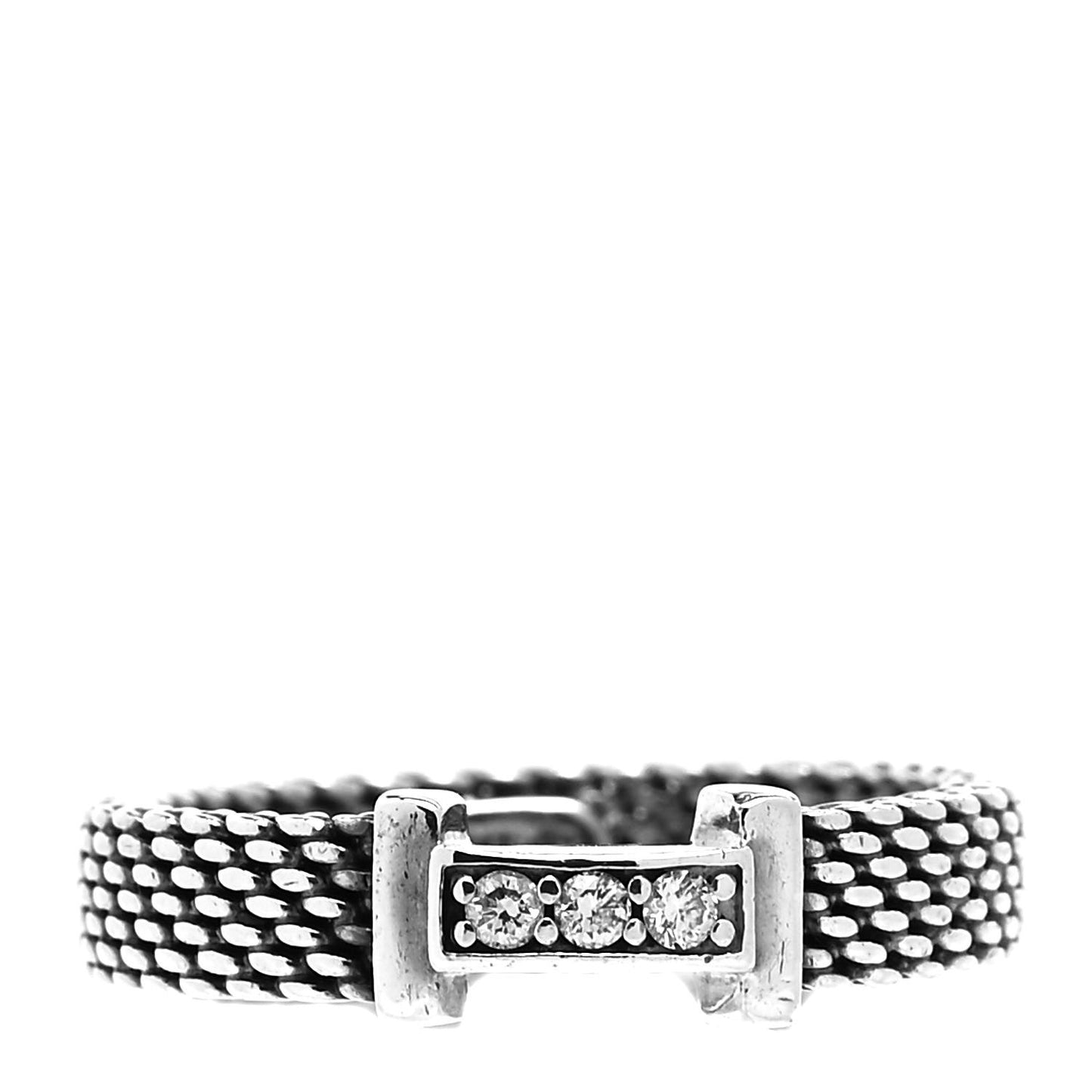 Sterling Silver Diamond Narrow Somerset Ring 47 4