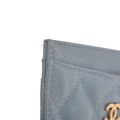 Chanel Iridescent Caviar Quilted Card Holder Light Blue 9 of 10