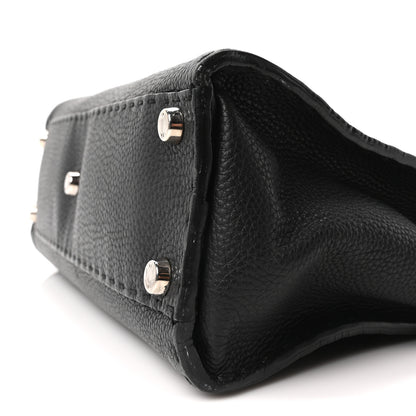 Fendi Cuoio Romano Selleria Bi-Color Medium Peekaboo Iconic Satchel Black Mou 9 of 9