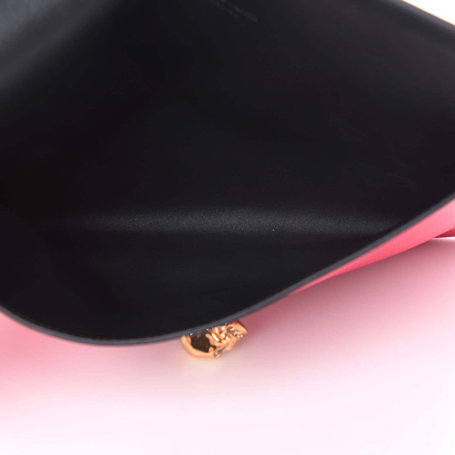 Alexander McQueen Calfskin Skull Envelope Clutch Fuchsia 4 of 5