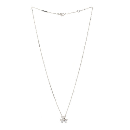 Van Cleef & Arpels 18K White Gold Diamond Mini Frivole Pendant Necklace 3 of 8