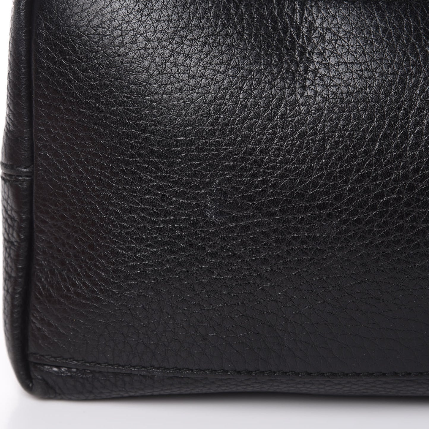 Pebbled Calfskin Medium Soho Chain Shoulder Bag Black