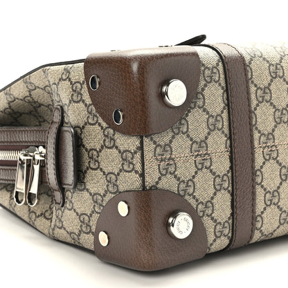 Gucci GG Supreme Monogram Textured Dollar Calfskin Small Detail Tote Beige Ebony New Acero 8 of 9