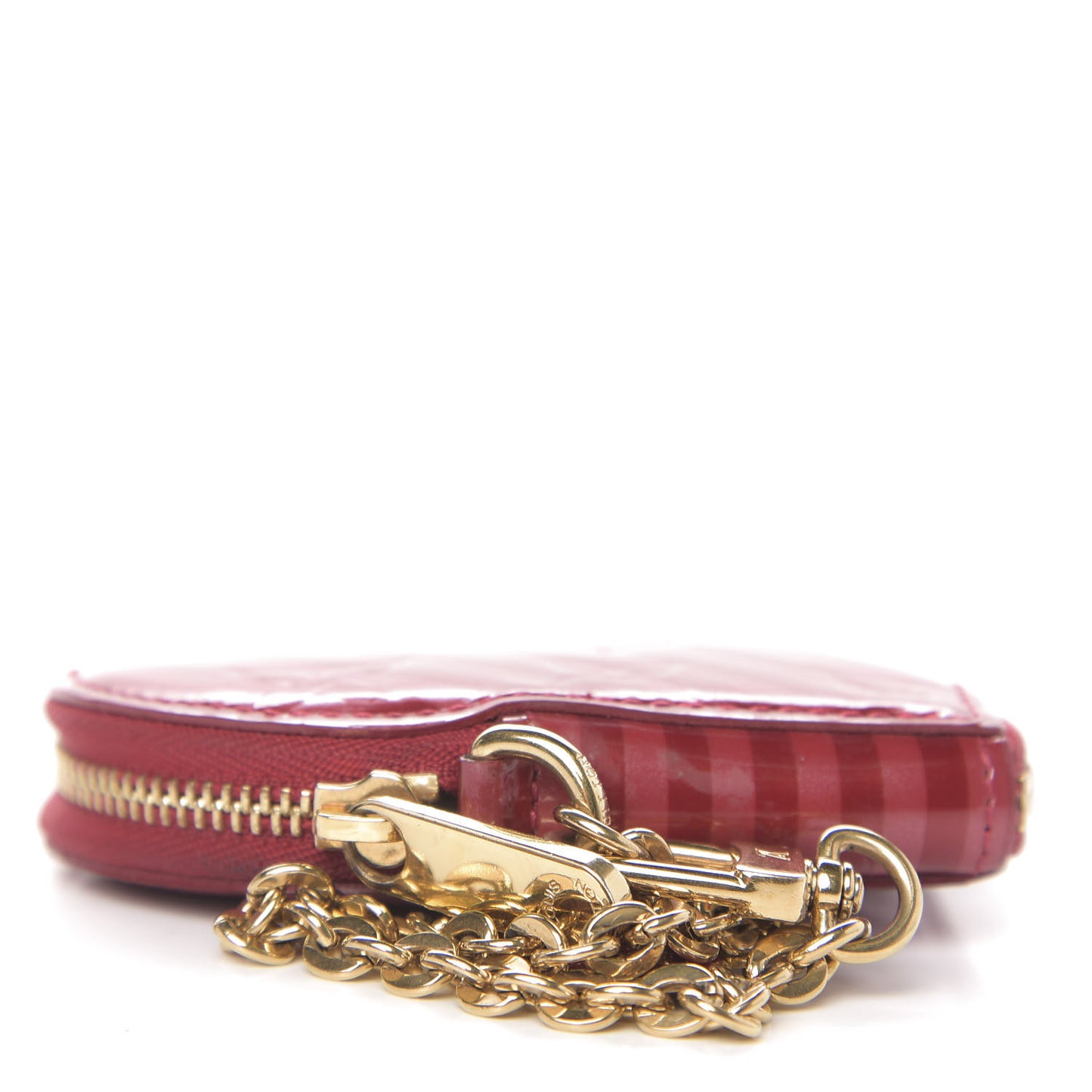 Vernis Rayures Coeur Heart Coin Purse Pomme D'Amour