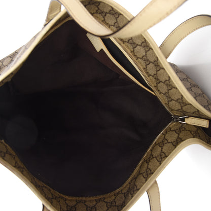 Gucci GG Supreme Monogram Medium Zippered Shopping Tote Off White 5 of 12