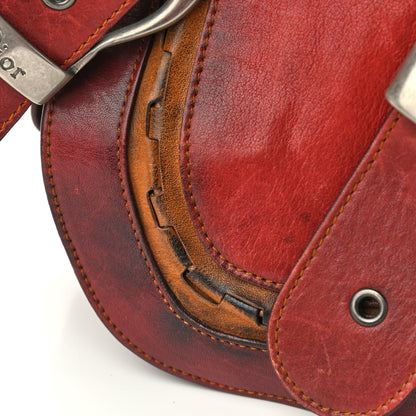 Christian Dior Calfskin Gaucho Double Saddle Red 12 of 23
