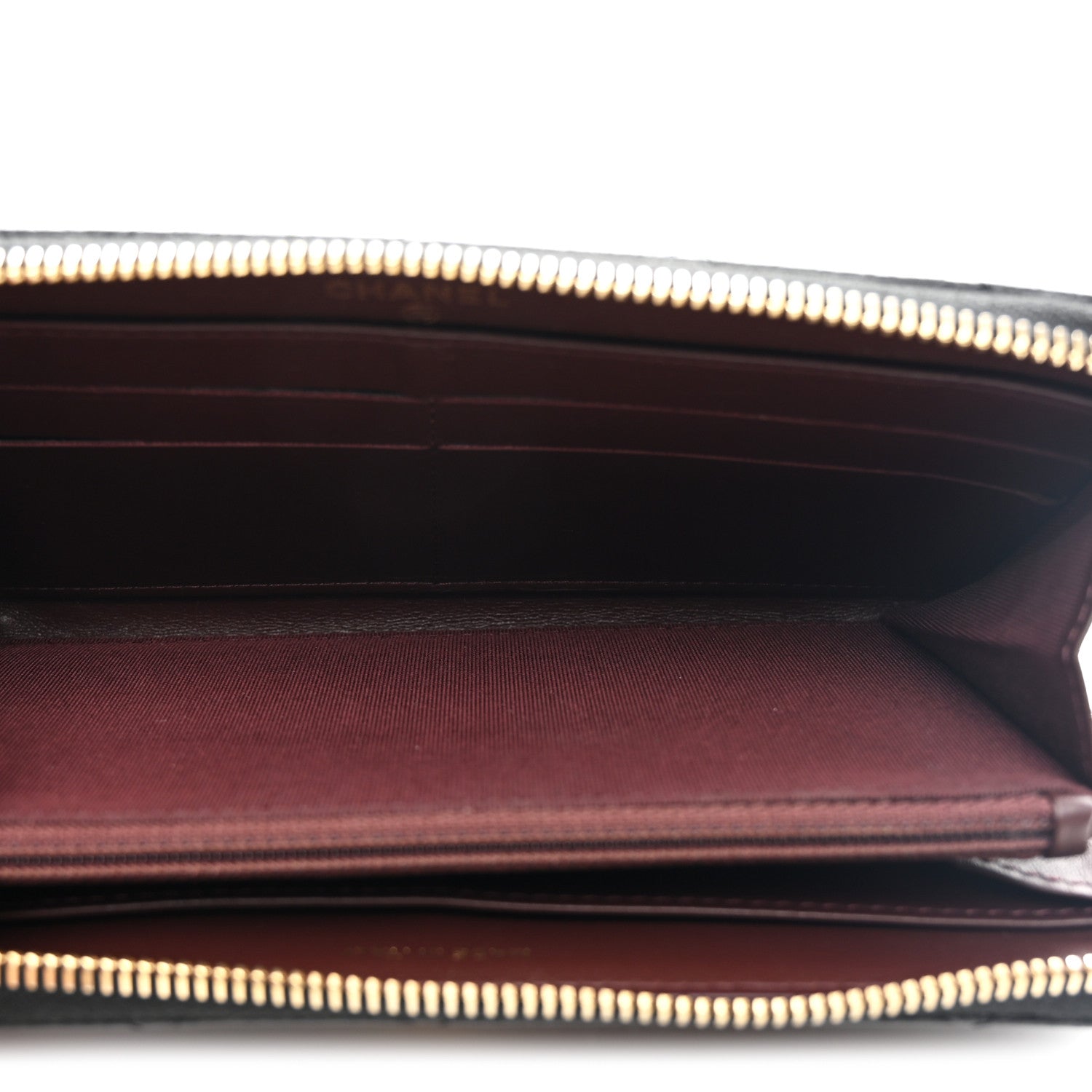 Chanel Caviar Quilted Large Gusset Zip Around Wallet Black 5 of 9