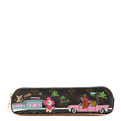 Louis Vuitton Monogram 2021 Christmas Animation Hollywood Elizabeth Pencil Pouch Coquelicot 1 of 8