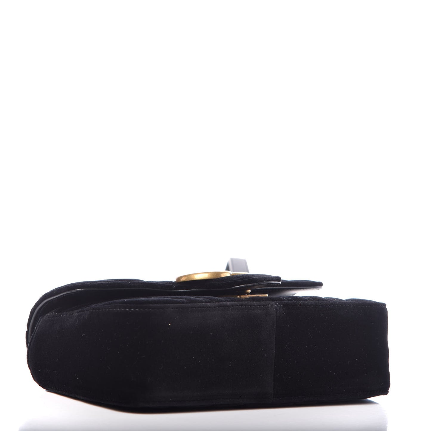 Velvet Matelasse Mini GG Marmont Shoulder Bag Black