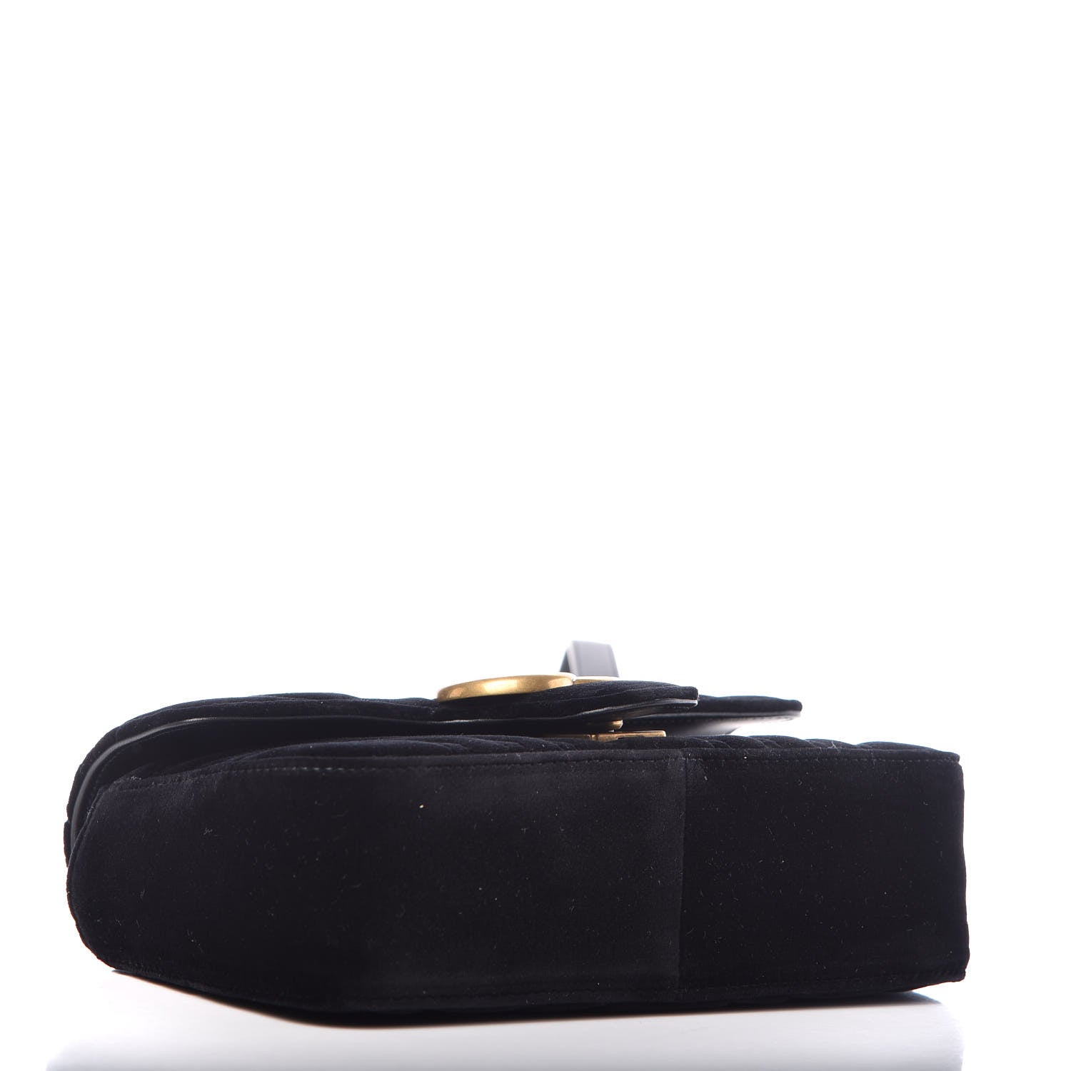 Gucci Velvet Matelasse Mini GG Marmont Shoulder Bag Black 4 of 10