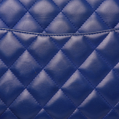 Chanel Lambskin Quilted Jumbo Double Flap Blue 19 of 20