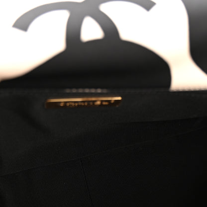 Chanel Fabric Printed Large Chanel 19 Flap Black Ecru 5 of 10